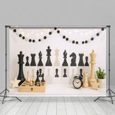 Aperturee - Aperturee Wood Black White Chess Fresh Cake Smash Backdrop